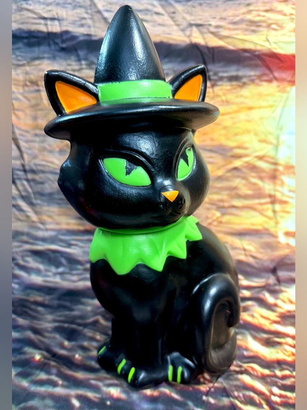 Target 2024 Hyde & Eek! Halloween Lit Black Cat Blow Mold Decorative Prop Indoor